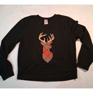 No Boundaries Ladies Black Fleece Top. Size Medium (7-9)